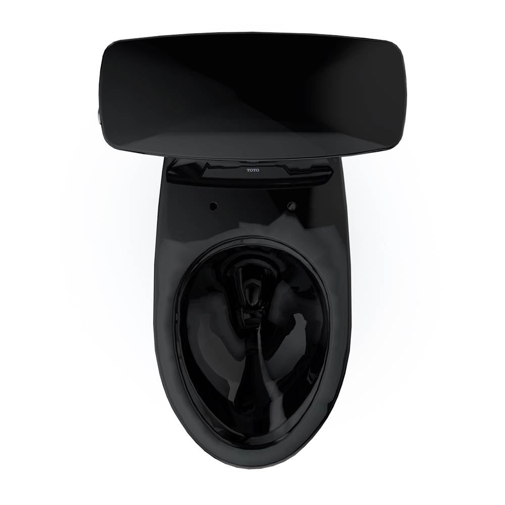 Toto Drake Transitional Two-Piece Elongated 1.28 Gpf Universal Height Tornado Flush Toilet, Ebony
