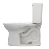 Toto Drake Two-Piece Elongated 1.6 Gpf Tornado Flush Toilet With Cefiontect, Cotton White