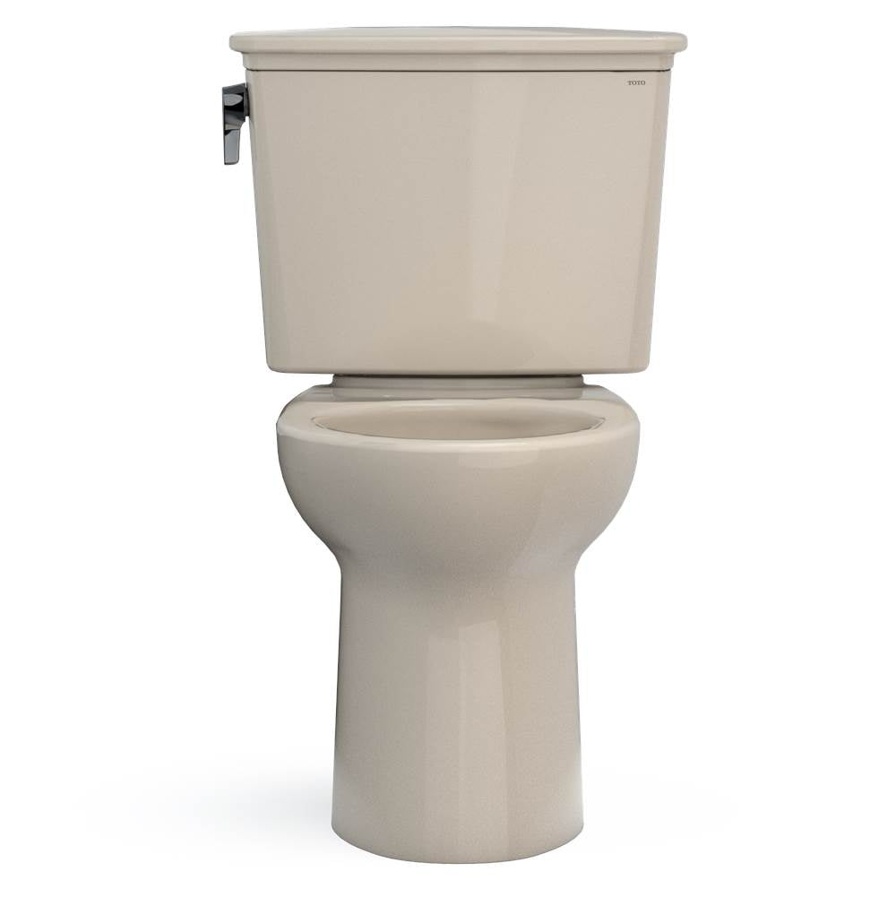 Toto Drake Transitional Two-Piece Elongated 1.28 Gpf Tornado Flush Toilet With Cefiontect, Cotton White