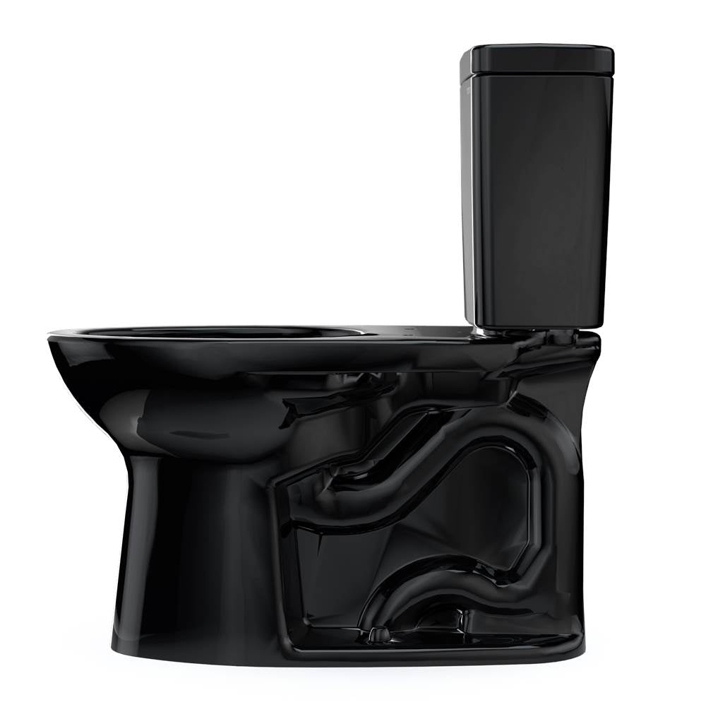 Toto Drake Two-Piece Elongated 1.6 Gpf Tornado Flush Toilet, Ebony