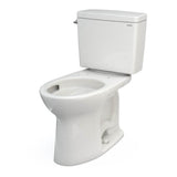 Toto Drake  Two-Piece Elongated 1.6 Gpf Universal Height Tornado Flush Toilet With Cefiontect, Cotton White
