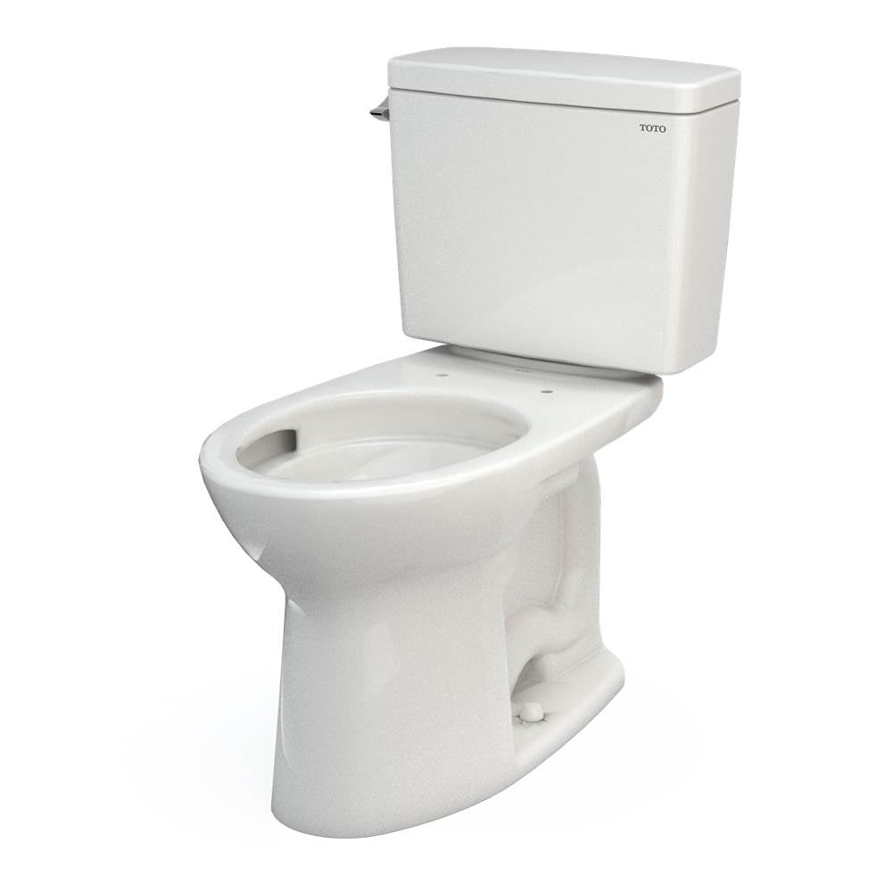 Toto Drake Two-Piece Elongated 1.28 Gpf Tornado Flush Toilet With Cefiontect, Cotton White