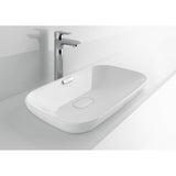 Toto Neorest Kiwami Rectangular Semi-Recessed Fireclay Vessel Bathroom Sink With Cefiontect, Cotton White
