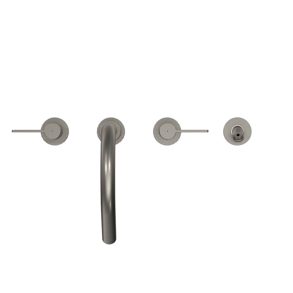 Toto Gf Two Lever Handle Deck-Mount Roman Tub Filler Trim With Handshower, Brushed Nickel