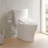 Toto Washlet+ Aquia Iv Arc Two-Piece Elongated Dual Flush 1.28 And 0.9 Gpf Toilet With C2 Bidet Seat, Cotton White