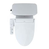 Toto Drake Washlet+ Two-Piece Elongated 1.6 Gpf Universal Height Tornado Flush Toilet With C2 Bidet Seat, 10 Inch Rough-In, Cotton White