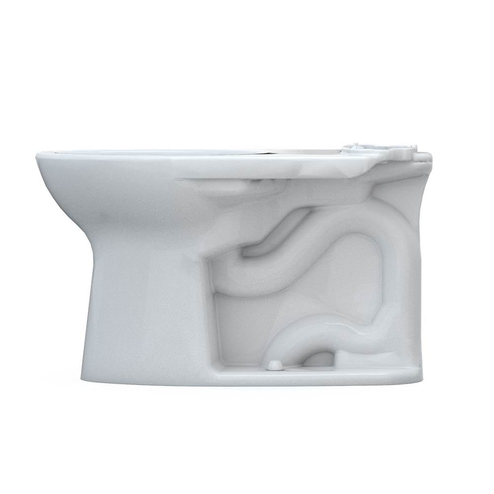 Toto Drake Elongated Universal Height Tornado Flush Toilet Bowl With Cefiontect, Cotton White