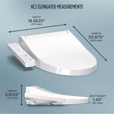 TOTO WASHLET KC2 Electronic Bidet Toilet Seat with Heated Seat and SoftClose Lid, Elongated, Cotton White