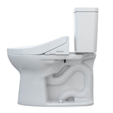 Toto Drake Washlet+ Two-Piece Elongated 1.6 Gpf Universal Height Tornado Flush Toilet With C5 Bidet Seat, Cotton White