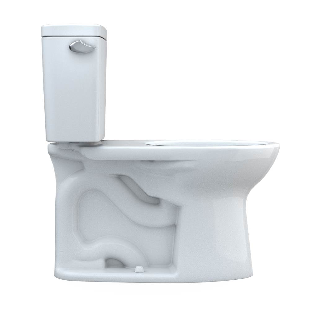 Toto Drake Two-Piece Elongated 1.6 Gpf Tornado Flush Toilet With Cefiontect, Cotton White