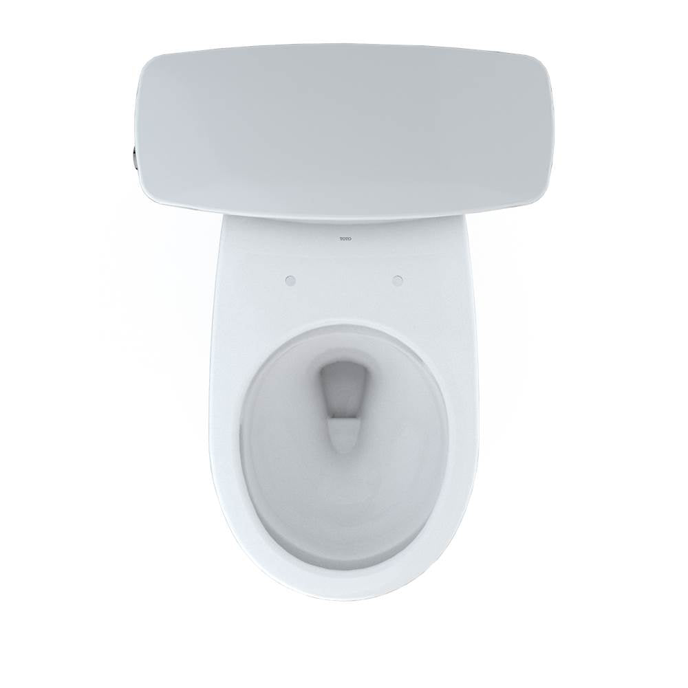 Toto Drake Transitional Two-Piece Round 1.28 Gpf Universal Height Tornado Flush Toilet With Cefiontect, Cotton White