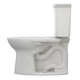 Toto Drake Transitional Two-Piece Elongated 1.28 Gpf Universal Height Tornado Flush Toilet With Cefiontect, Cotton White