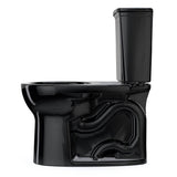 Toto Drake Transitional Two-Piece Round 1.28 Gpf Universal Height Tornado Flush Toilet, Ebony