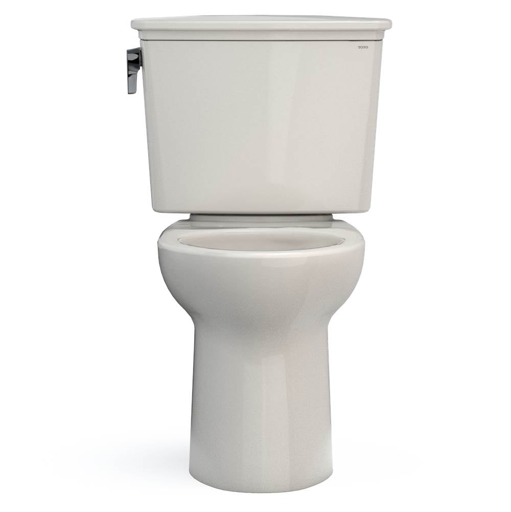 Toto Drake Transitional Two-Piece Elongated 1.28 Gpf Universal Height Tornado Flush Toilet With Cefiontect, Cotton White