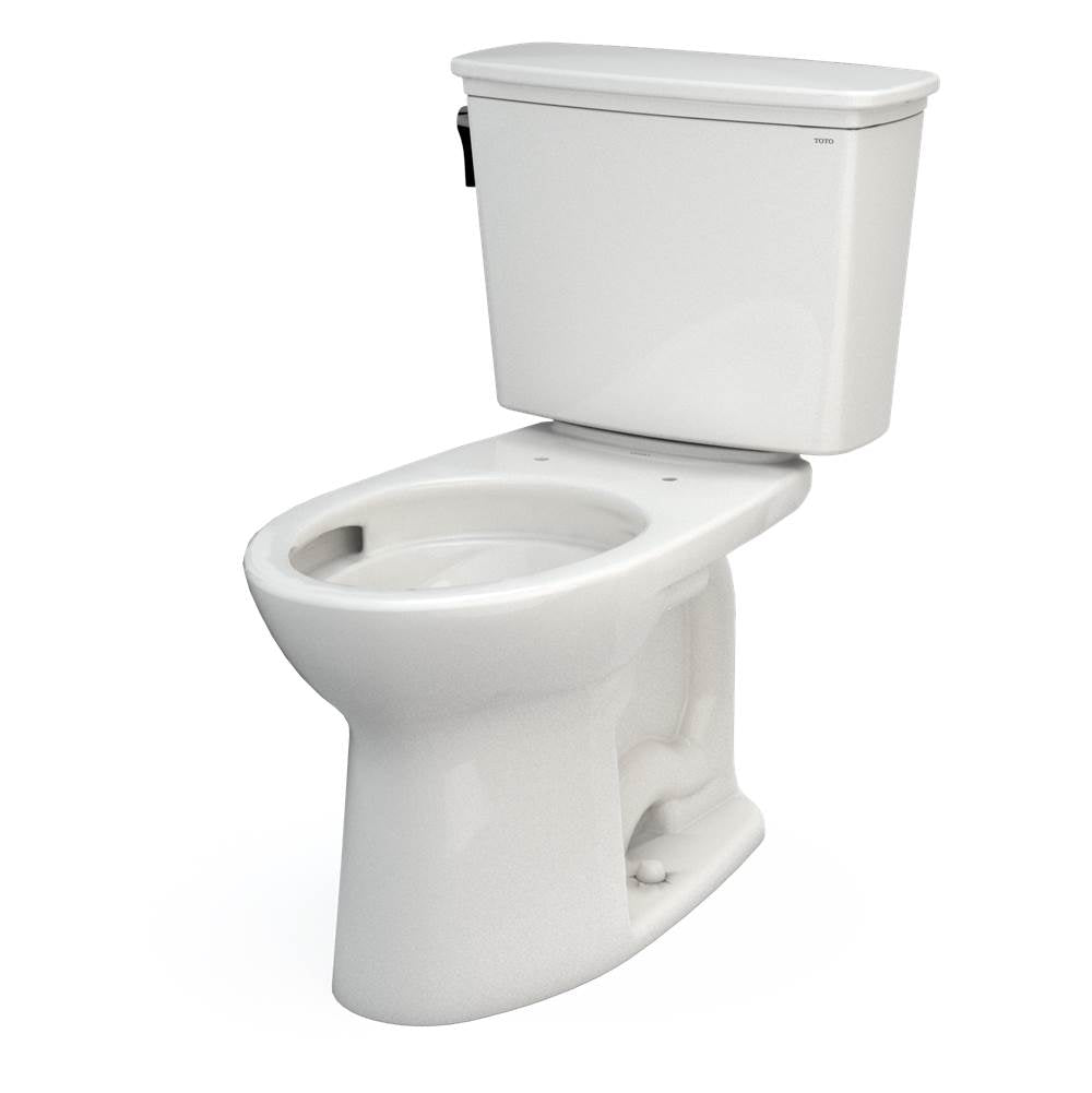 Toto Drake Transitional Two-Piece Elongated 1.28 Gpf Tornado Flush Toilet With Cefiontect, Cotton White