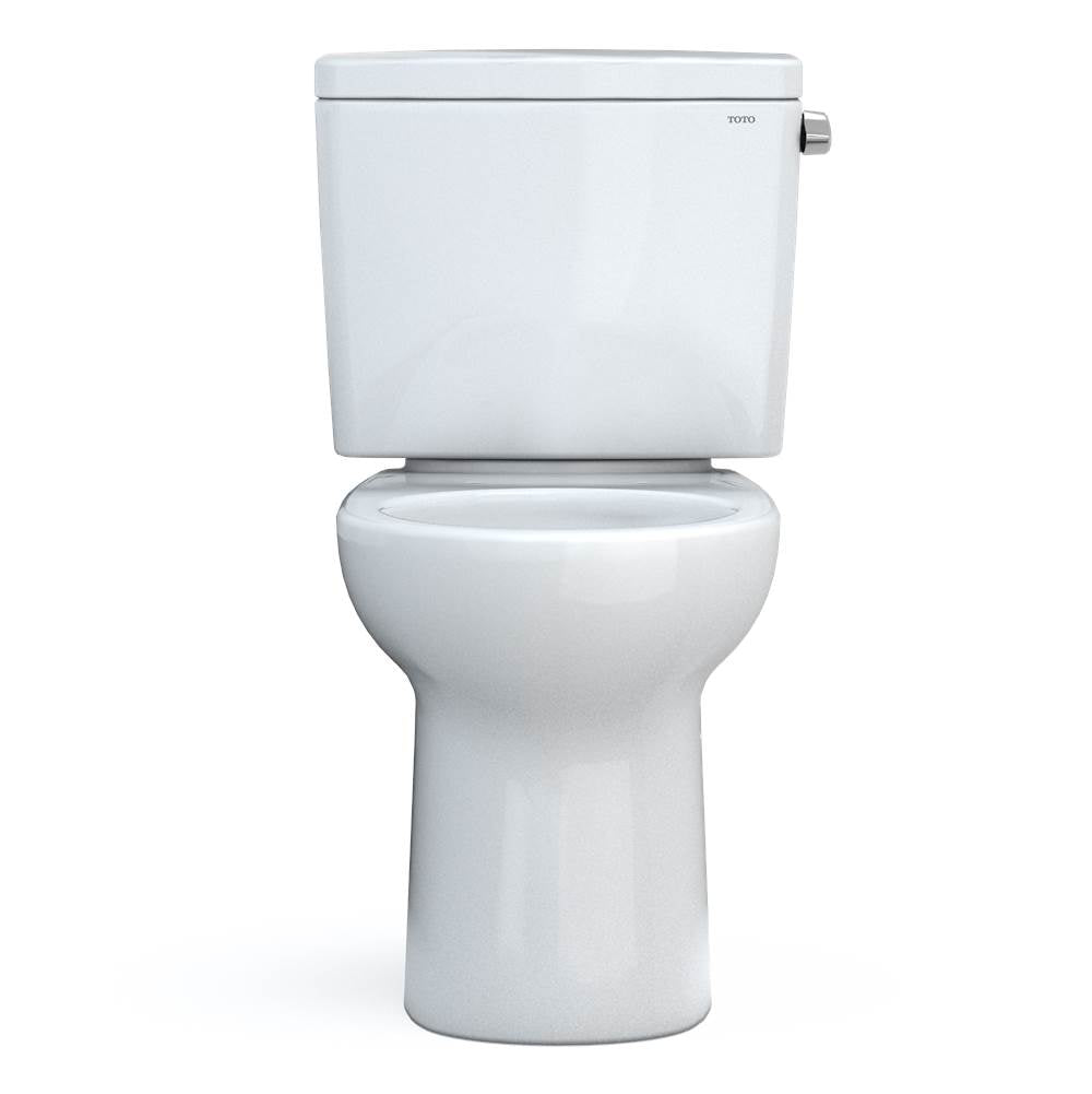 Toto Drake Two-Piece Round 1.6 Gpf Universal Height Tornado Flush Toilet, Ebony