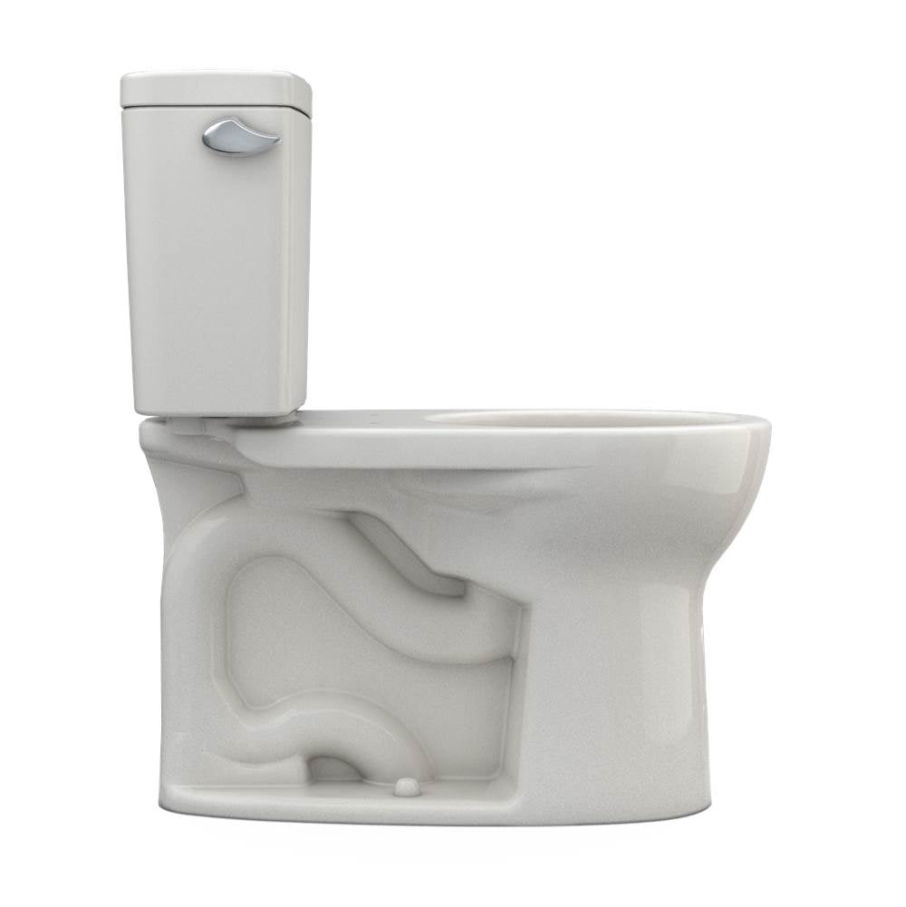 Toto Drake Two-Piece Round 1.28 Gpf Universal Height Tornado Flush Toilet With Cefiontect, Cotton White