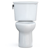 Toto Drake Transitional Two-Piece Round 1.28 Gpf Universal Height Tornado Flush Toilet With Cefiontect, Cotton White