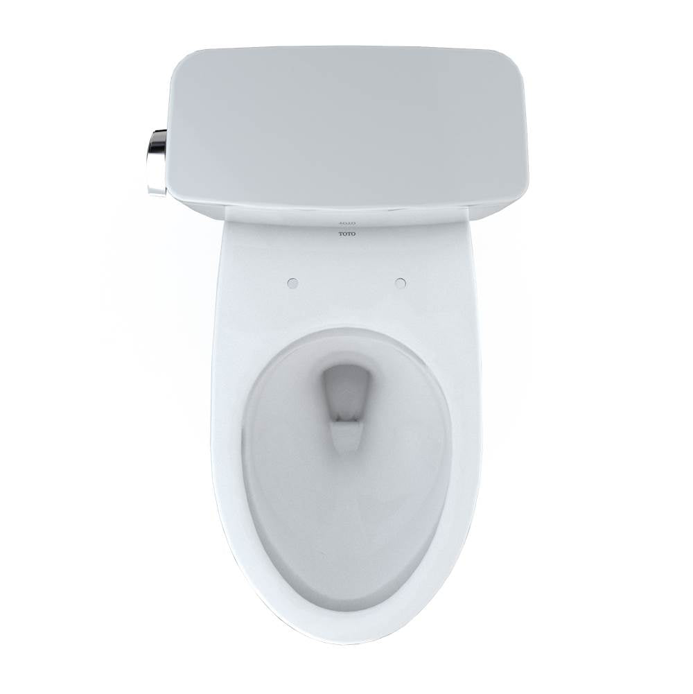 Toto Drake Two-Piece Elongated 1.6 Gpf Universal Height Tornado Flush Toilet With Cefiontect And 10 Inch Rough-In, Cotton White