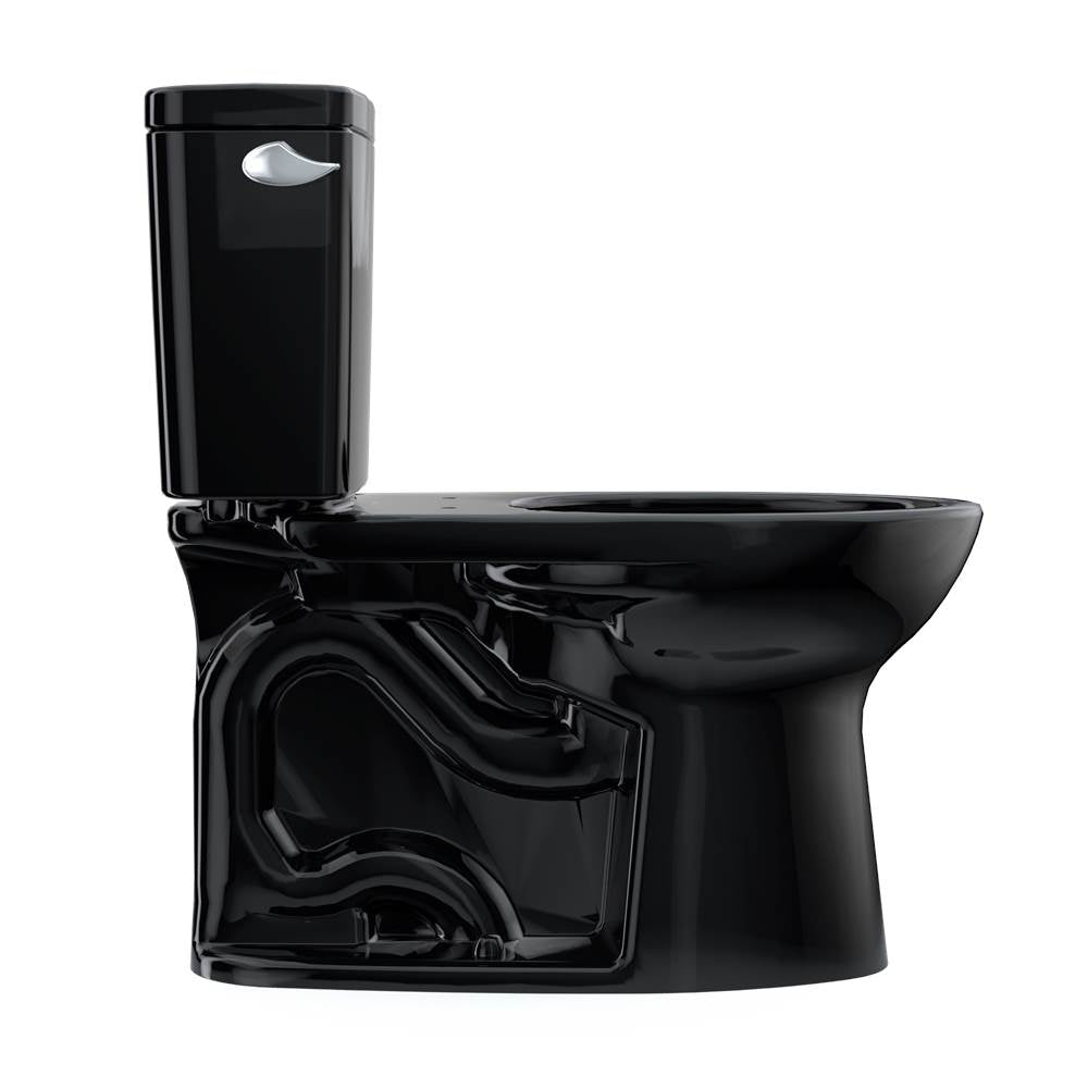 Toto Drake  Two-Piece Elongated 1.6 Gpf Universal Height Tornado Flush Toilet, Ebony