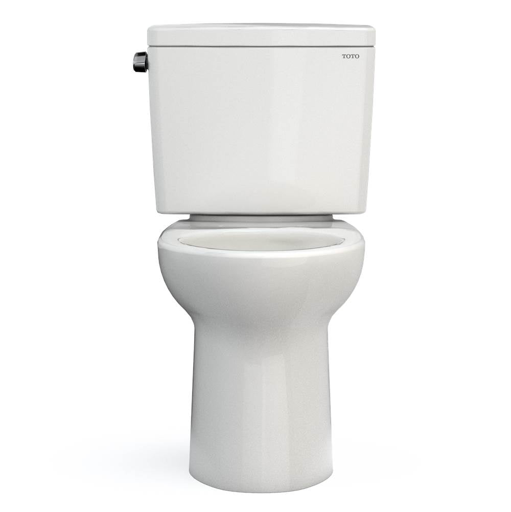 Toto Drake Two-Piece Elongated 1.28 Gpf Tornado Flush Toilet With Cefiontect, Cotton White