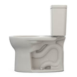 Toto Drake Two-Piece Round 1.6 Gpf Universal Height Tornado Flush Toilet With Cefiontect, Cotton White