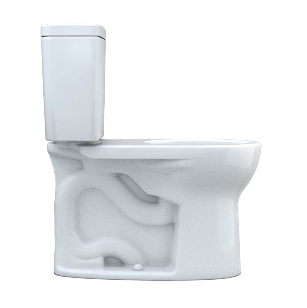Toto Drake Two-Piece Round 1.6 Gpf Universal Height Tornado Flush Toilet, Ebony