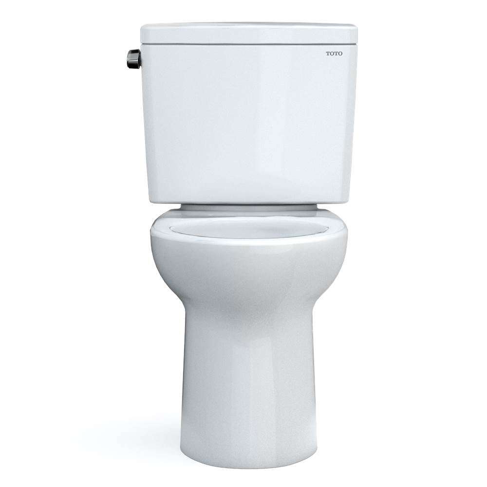 Toto Drake Two-Piece Elongated 1.28 Gpf Tornado Flush Toilet With Cefiontect, Cotton White