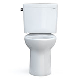 Toto Drake Two-Piece Elongated 1.28 Gpf Universal Height Tornado Flush Toilet With Cefiontect, Cotton White