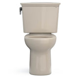 Toto Drake Transitional Two-Piece Round 1.28 Gpf Universal Height Tornado Flush Toilet With Cefiontect, Cotton White