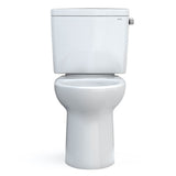 Toto Drake Two-Piece Elongated 1.28 Gpf Tornado Flush Toilet With Cefiontect And Right-Hand Trip Lever, Cotton White