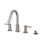Toto Gf Two Lever Handle Deck-Mount Roman Tub Filler Trim With Handshower, Brushed Nickel
