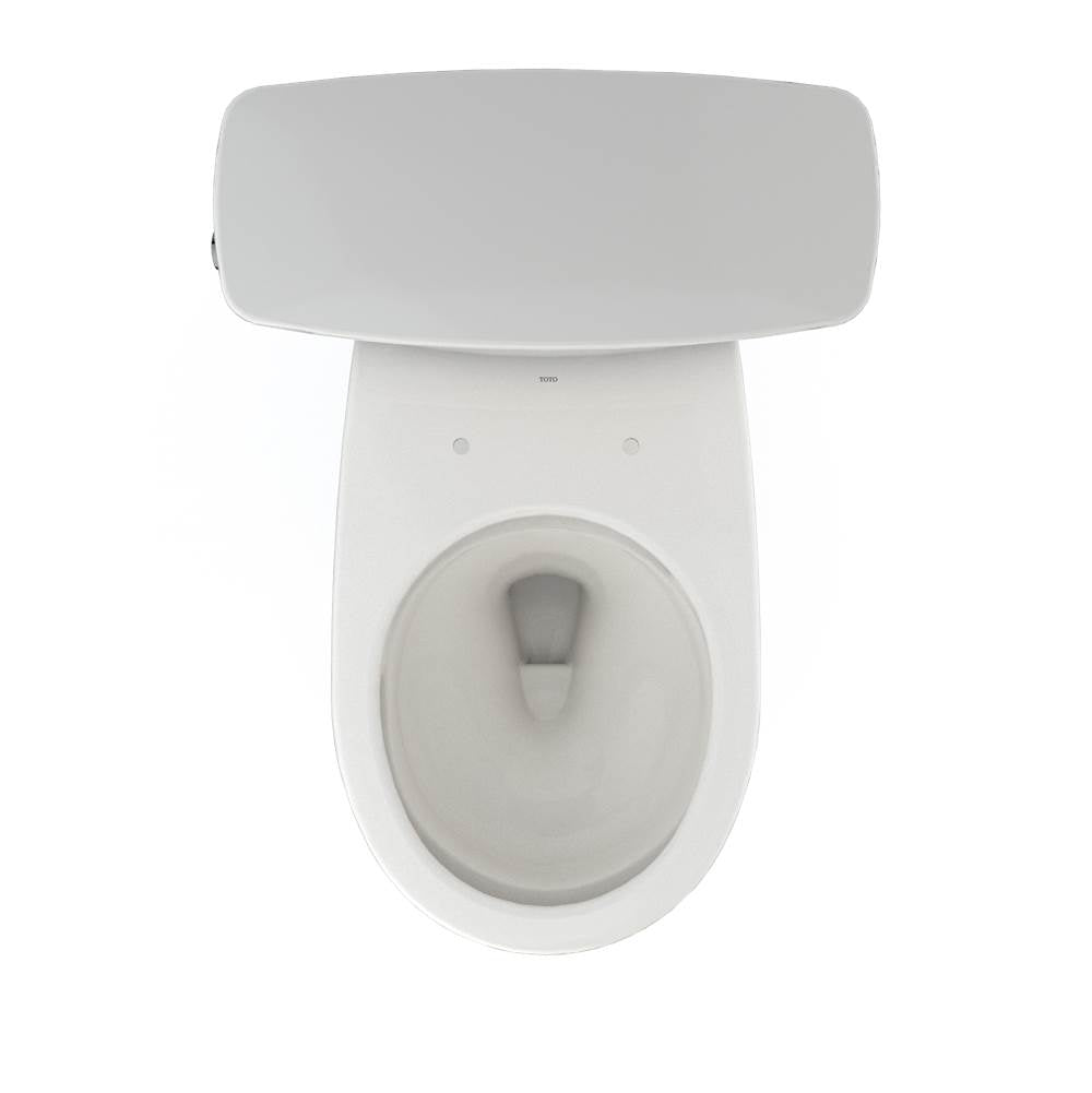 Toto Drake Transitional Two-Piece Round 1.28 Gpf Universal Height Tornado Flush Toilet With Cefiontect, Cotton White