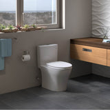TOTO Aquia IV WASHLET+ Two-Piece Elongated Dual Flush 1.28 and 0.9 GPF Toilet with CEFIONTECT, Cotton White