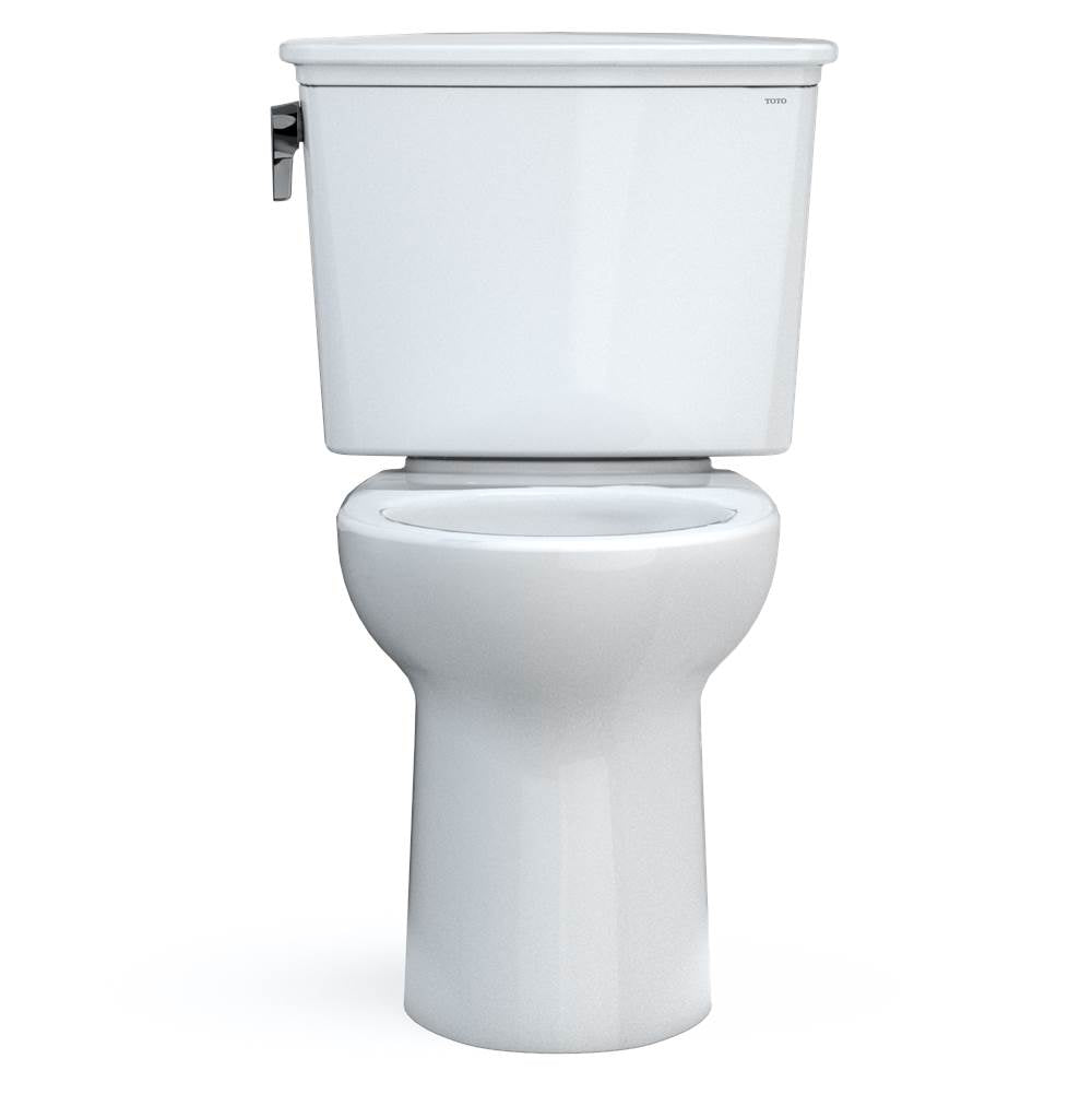 Toto Drake Transitional Two-Piece Elongated 1.28 Gpf Universal Height Tornado Flush Toilet With Cefiontect, Cotton White