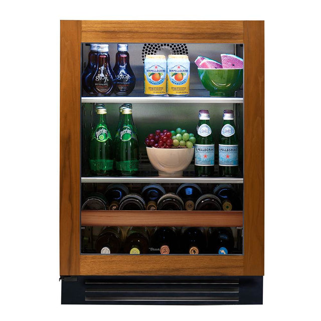 True Residential - Panel Ready/ Glass - 2 Glass Shelves, 1 Wine and Floor Cradle- Hinge Left (L)