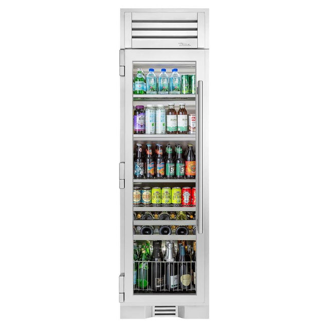 True Residential - 24Inch Column - Configured For Beverage Storage - Glass Door - Hinged Left (L)