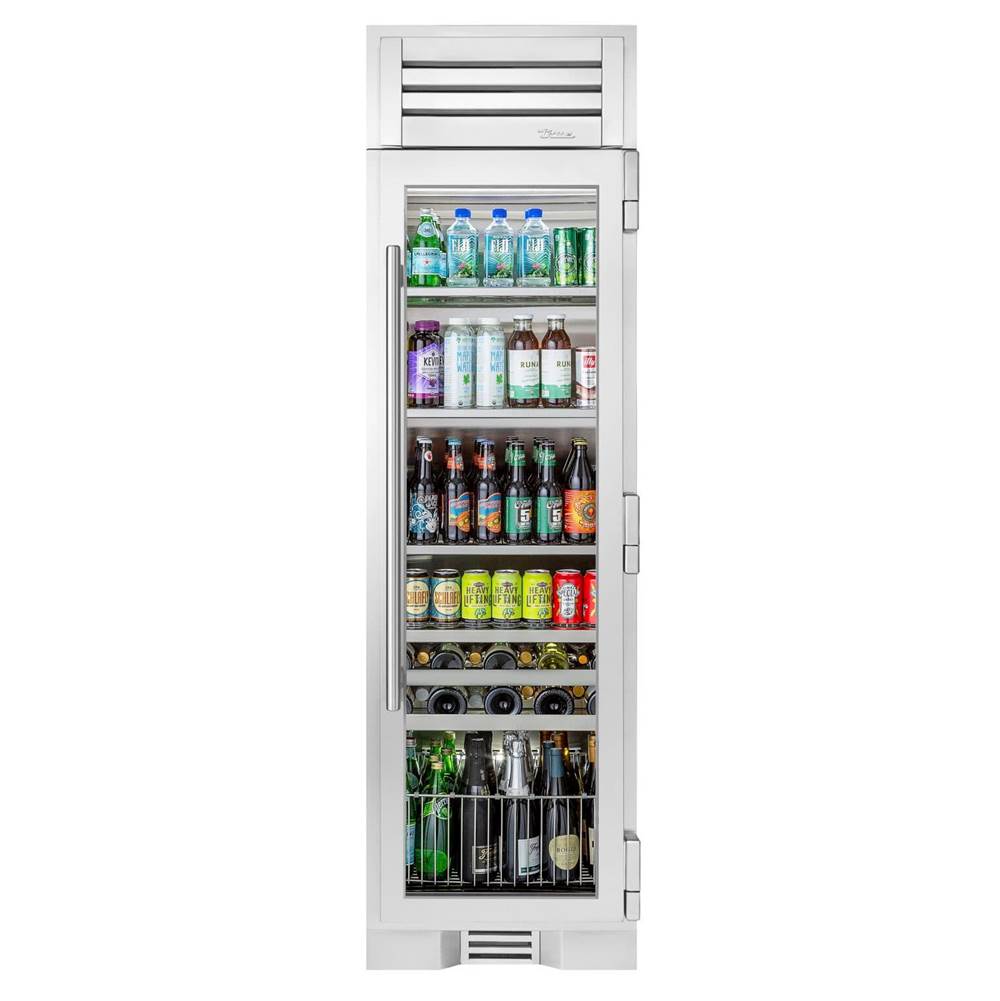 True Residential - 24Inch Column - Configured For Beverage Storage - Glass Door - Hinged Right (R)