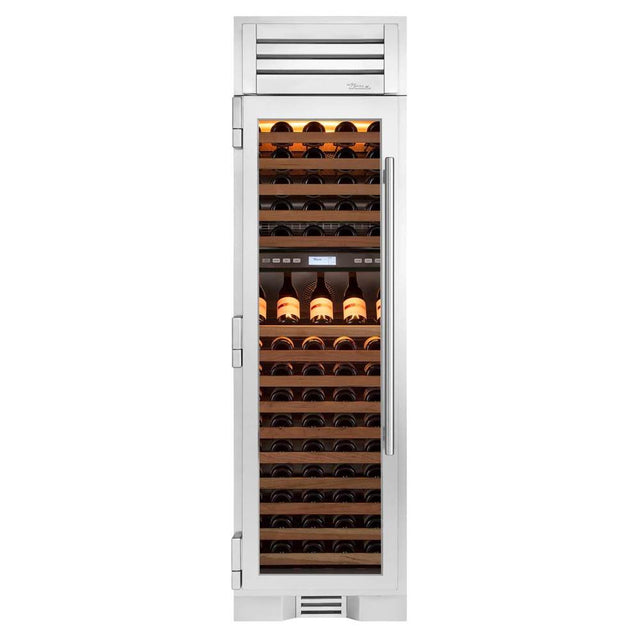 True Residential - 24Inch Column - 105 Bottle Dual Zone Wine - Glass Door - Hinged Left (L)