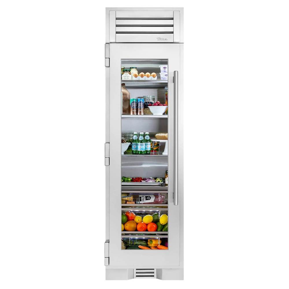 True Residential - 24Inch Column - All Refrigerator - Stainless Glass Door - Hinged Left (L)