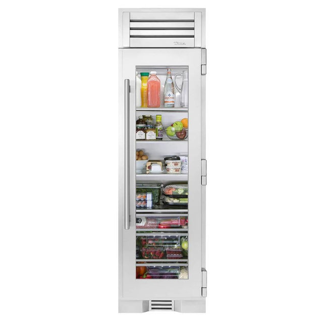 True Residential - 24Inch Column - All Refrigerator - Stainless Glass Door - Hinged Right (R)