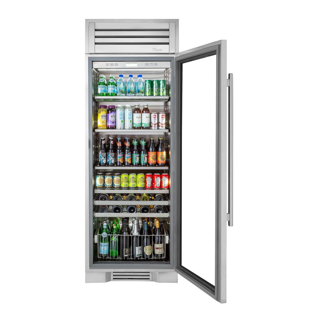 30Inch Column - Configured For Beverage Storage - Glass Door - Hinged Right (R)