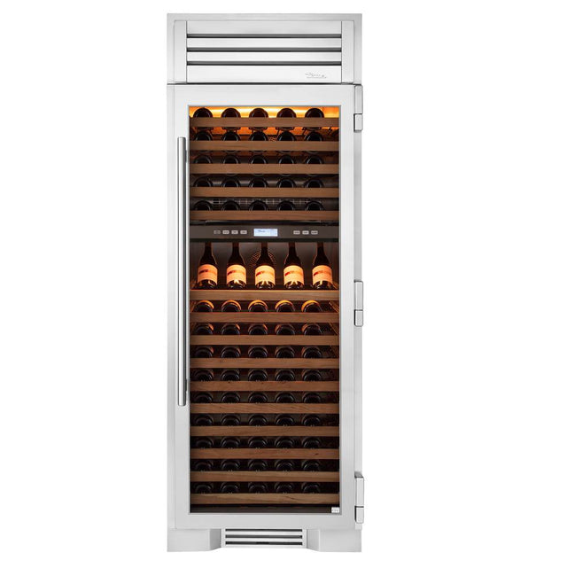 True Residential - 30Inch Column - 150 Bottle Dual Zone Wine - Glass Door - Hinged Right (R)