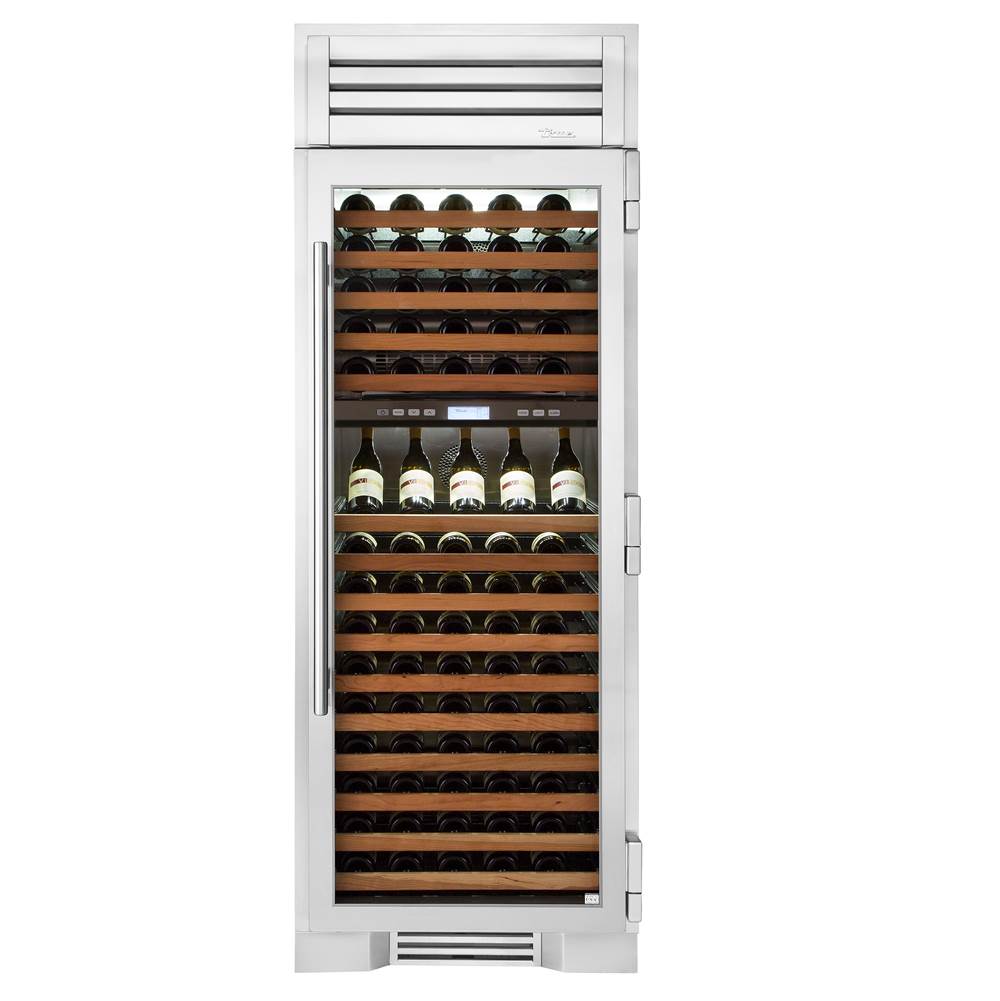 30Inch Column - 150 Bottle Dual Zone Wine - Glass Door - Hinged Right (R)