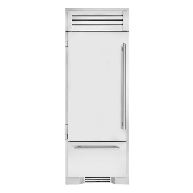 True Residential - 30Inch Refrigerator/Bottom Freezer - Stainless Solid Door - Hinged Left (L) - Integrated Ice Maker