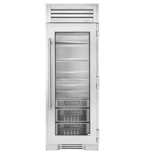 True Residential - 30Inch Column - All Refrigerator - Stainless Glass Door - Hinged Right (R)