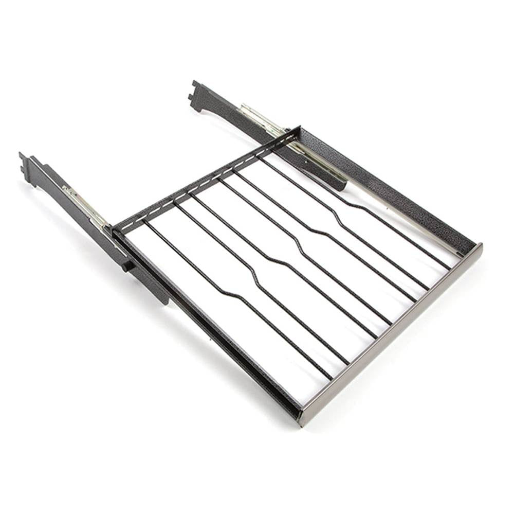 True Residential - Glide Out Wine Shelf - Step for RH - SS Handle Cabinet (8 Bottles) - 24 Inch - Stainless Steel
