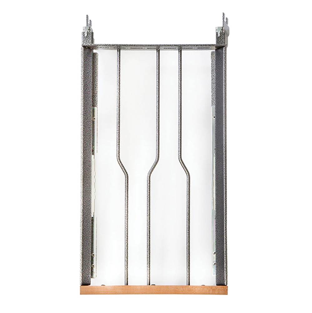 Glide Out Wine Shelf - Step for LH - Cherry Handles (4 Bottles) - 15 Inch