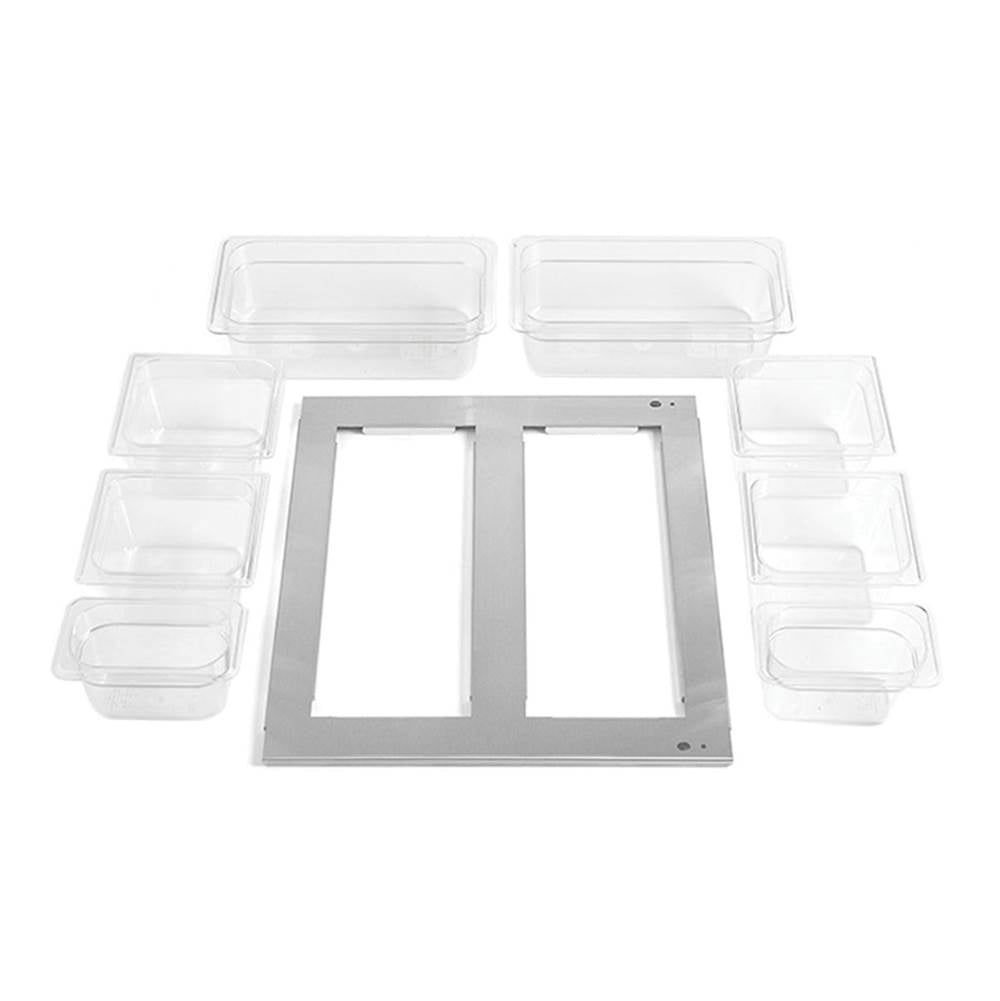 True Residential - Drawer Pan Kit - (2) 1/3 Pans, (4) 1/6 Pans, (2) 1/9 Pans - Drawer Models Only