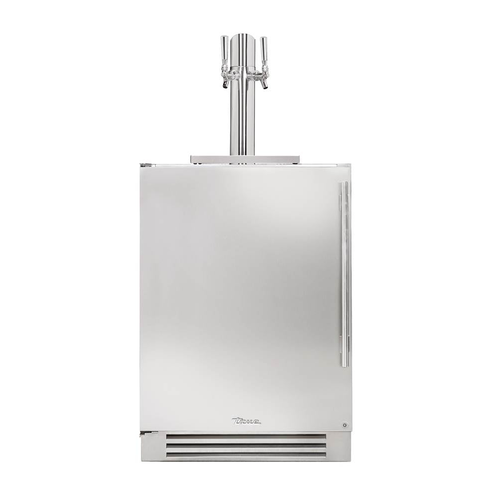 True Residential - Stainless Door with Lock - Dual Tap - 1 Floor Shelf - Hinge Left (L) - Stainless Steel
